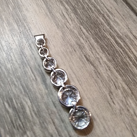 Eternity pendant sterling silver cz waterfall - Picture 3 of 4